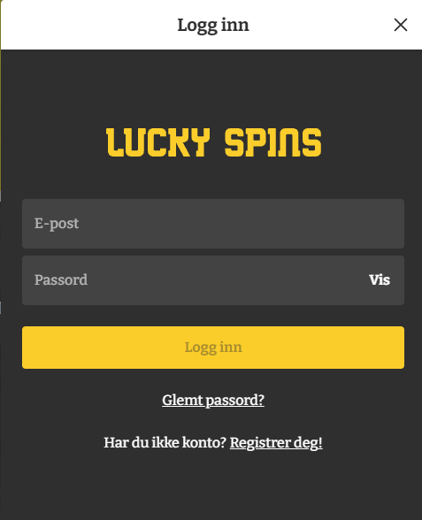 Lucky Spins login